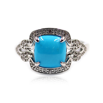 Anello in argento con Turchese Sleeping Beauty (Faszination Türkis)