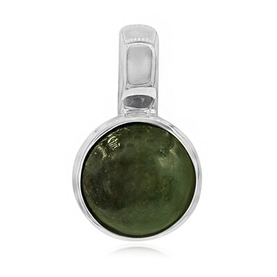 Ciondolo in argento con Giadeite Verde (Annette)