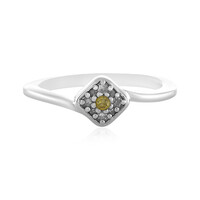 Anello in argento con Diamante Giallo I2