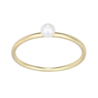 Anello in argento con Perla d'Acqua Dolce Bianca