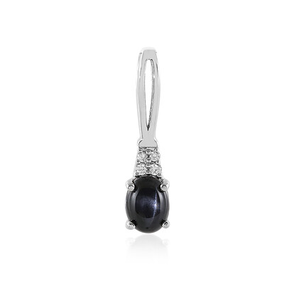 Ciondolo in argento con Diopside Stellato d'India