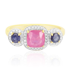 Anello in argento con Zaffiro Rosa del Madagascar