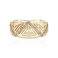 Anello in oro con Diamante Champagne I2 (Ornaments by de Melo)