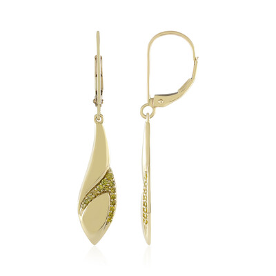 Orecchini in oro con Diamante Giallo VS1