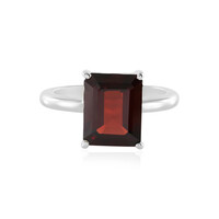 Anello in argento con Granato Mozambico