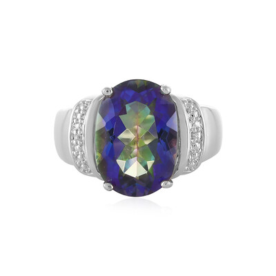 Anello in argento con Quarzo Mistico Blu