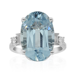Anello in oro con Acquamarina Brasiliana AAA (CIRARI)
