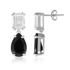 Orecchini in argento con Spinello Nero