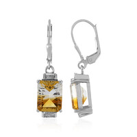 Orecchini in argento con Citrino Bicolore