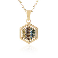 Collana in argento con Diamante Giallo I2