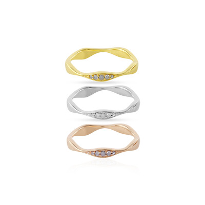 Anello in argento con Diamante I4 (J)