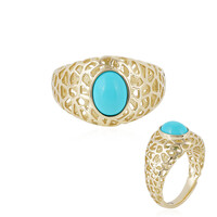 Anello in oro con Turchese Sleeping Beauty (Ornaments by de Melo)