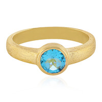 Anello in argento con Topazio Blu Svizzero