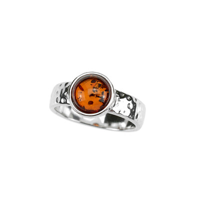 Anello in argento con Ambra Baltica (dagen)