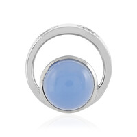 Ciondolo in argento con Calcedonio Blu