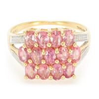 Anello in oro con Zaffiro Padparadscha (non riscaldato) (AMAYANI)