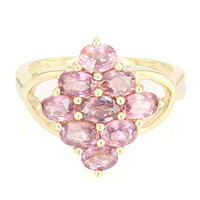 Anello in oro con Zaffiro Padparadscha (non riscaldato) (AMAYANI)