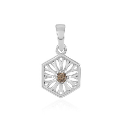 Ciondolo in argento con Diamante Champagne I2