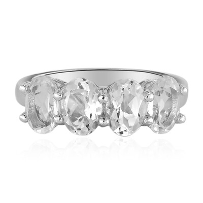 Anello in argento con Topazio Bianco