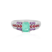 Anello in argento con Smeraldo Colombiano (SAELOCANA)