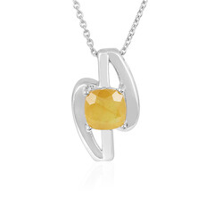 Collana in argento con Zaffiro Giallo del Madagascar