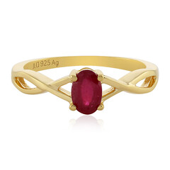 Anello in argento con Rubino del Madagascar