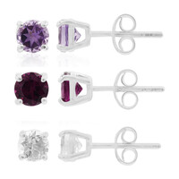 Orecchini in argento con Rodolite