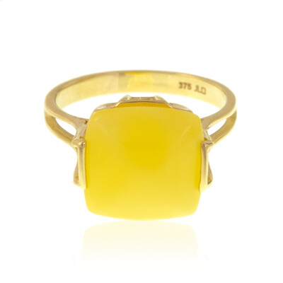 Anello in oro con Ambra Baltica (dagen)