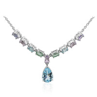Collana in argento con Topazio Blu Cielo