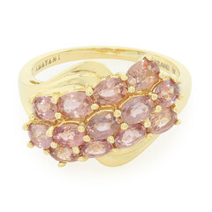 Anello in oro con Zaffiro Padparadscha (non riscaldato) (AMAYANI)