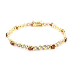 Bracciale in argento con Granato Mozambico