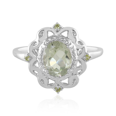 Anello in argento con Ametista Verde