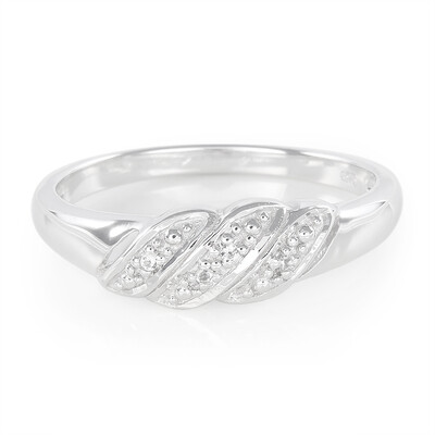 Anello in argento con Topazio Bianco