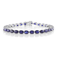 Bracciale in argento con Zaffiro Blu del Madagascar