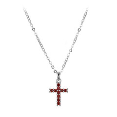 Collana in argento con Granato Mozambico