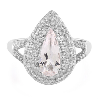 Anello in argento con Morganite