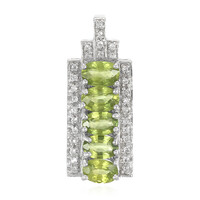 Ciondolo in argento con Zaffiro Verde AAA