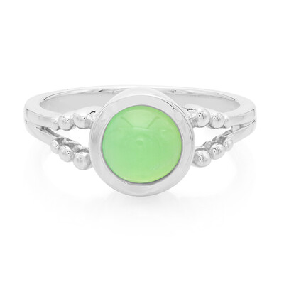 Anello in argento con Crisoprasio Imperiale