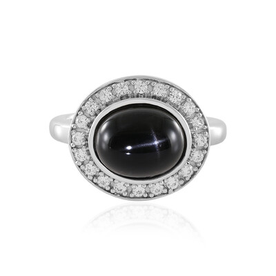 Anello in argento con Diopside Stellato d'India