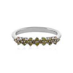 Anello in argento con Diamante Giallo I1
