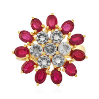 Anello in argento con Rubino del Madagascar