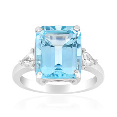 Anello in argento con Topazio Blu Cielo