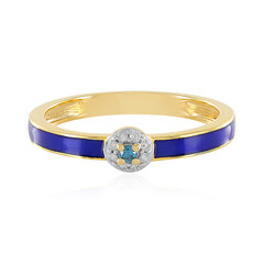 Anello in argento con Diamante Blu I4