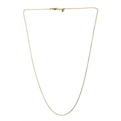 Catenina veneziana regolabile con cursore in argento placcato oro giallo - 61 cm - 1,95 g
