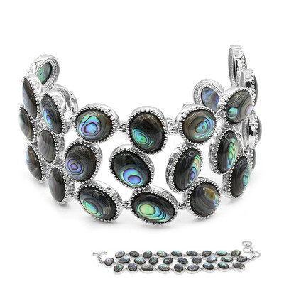 Bracciale in argento con Conchiglia Abalone (Dallas Prince Designs)
