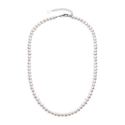 Collana in argento con Perla d'Acqua Dolce Bianca
