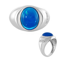 Anello in argento con Opale Blu dell'Etiopia
