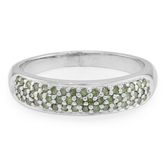 Anello placcato in platino con Diamante Fancy