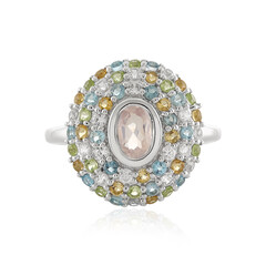 Anello in argento con Quarzo Rosa
