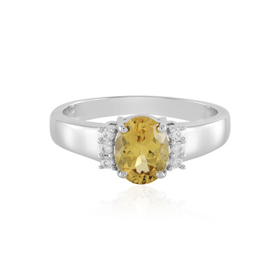 Anello in argento con Berillo Giallo